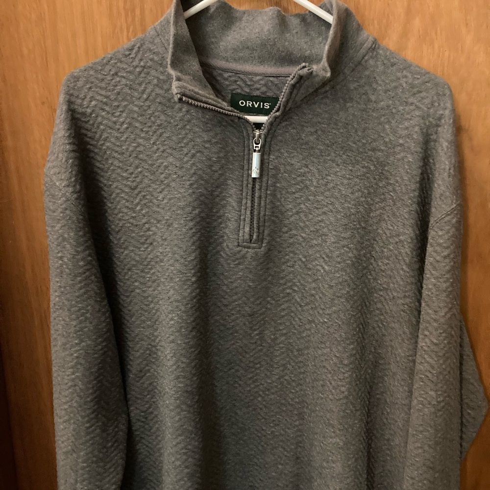 ORVIS textured 1/4 zip